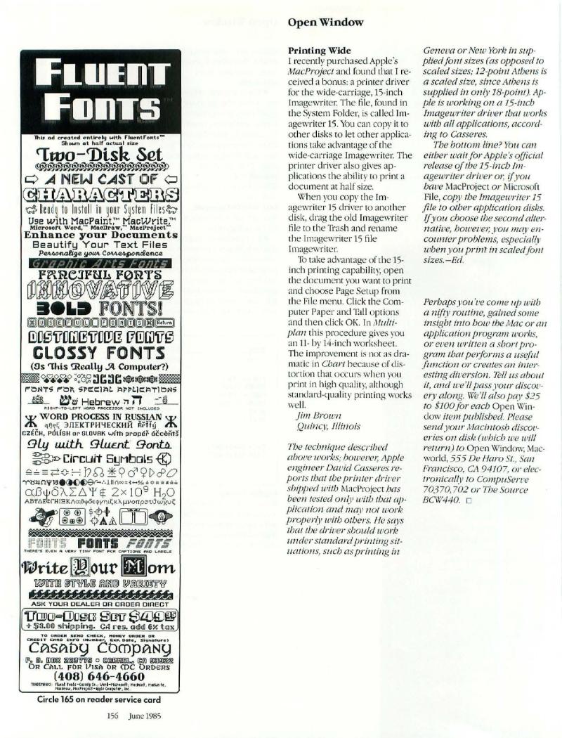 MacWorld 8506 June 1985 — page 161