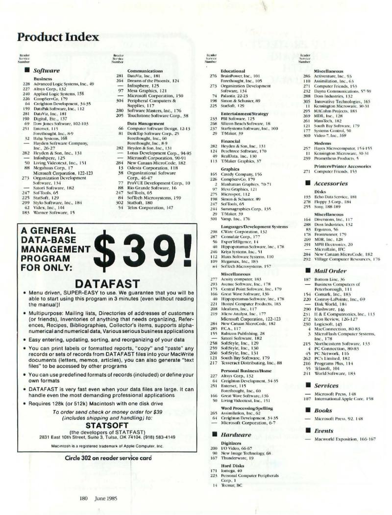 MacWorld 8506 June 1985 — page 187
