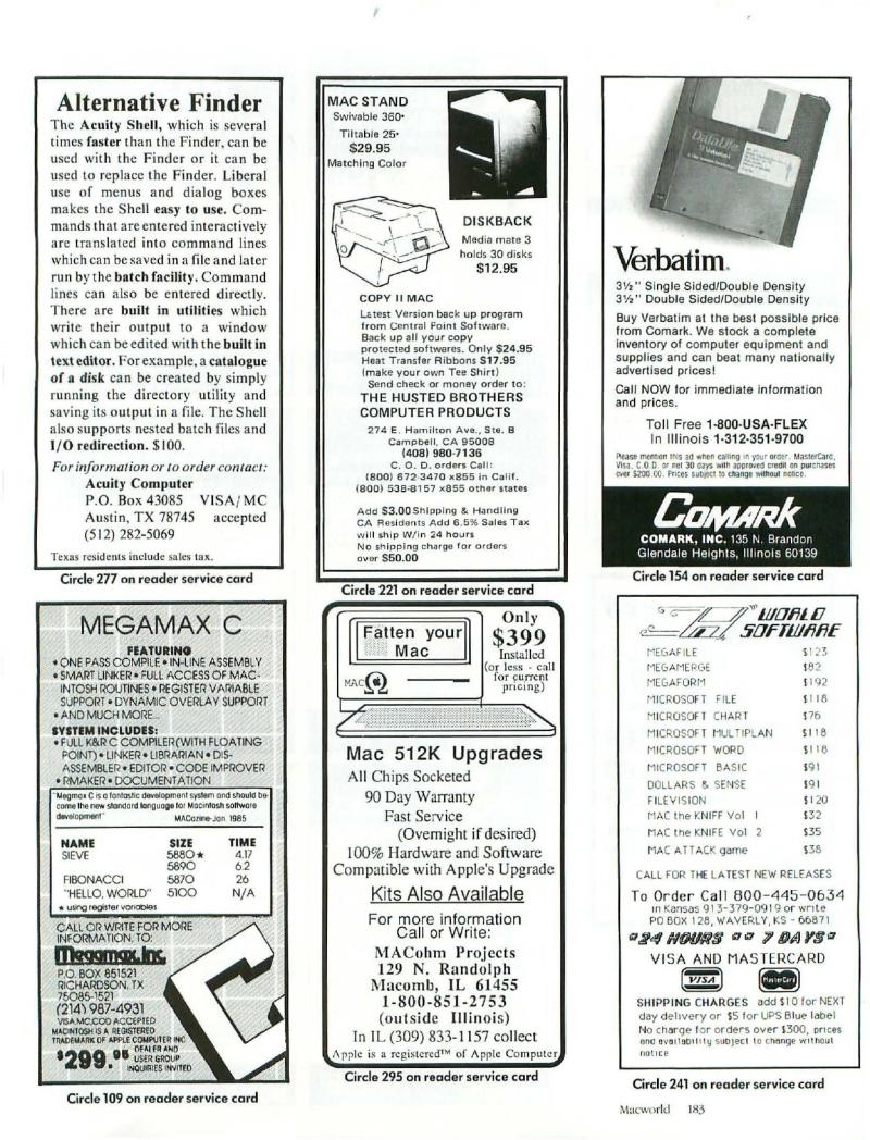MacWorld 8506 June 1985 — page 192