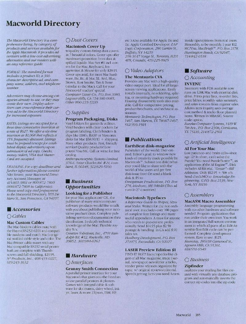 MacWorld 8506 June 1985 — page 194