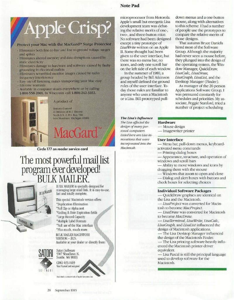 MacWorld 8509 September 1985 — page 22