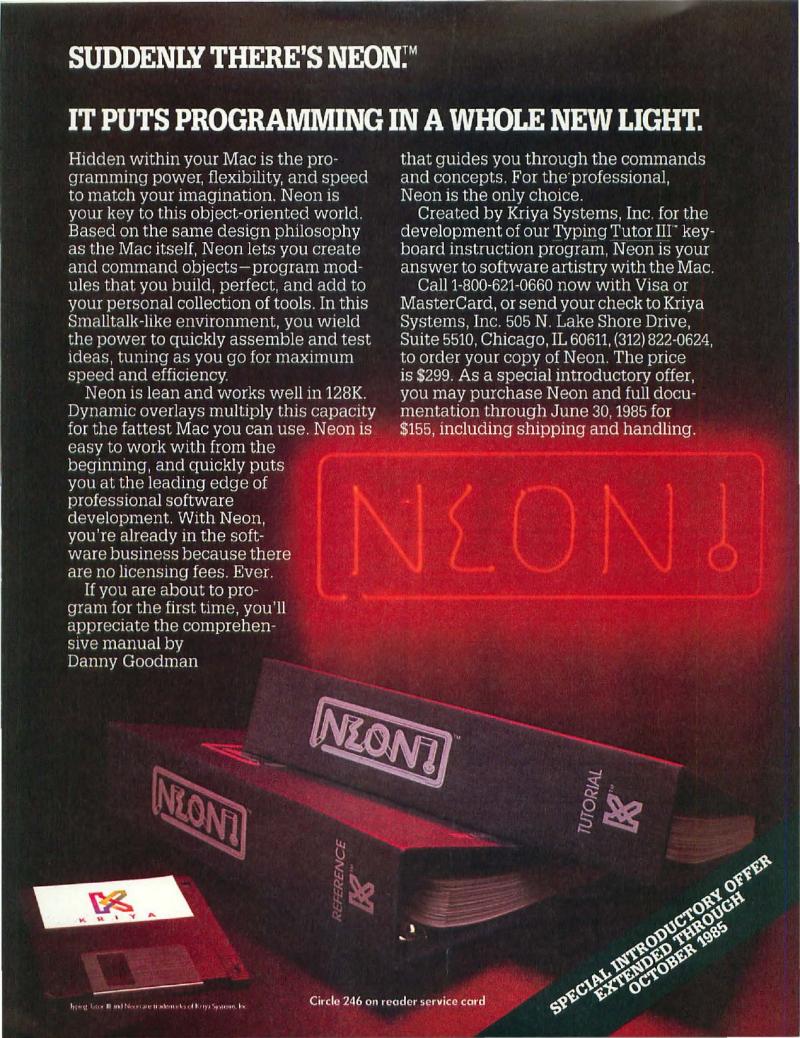 MacWorld 8509 September 1985 — page 37