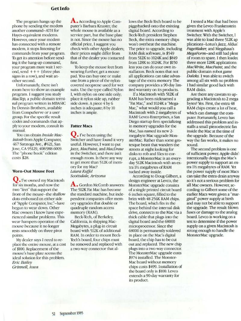 MacWorld 8509 September 1985 — page 54