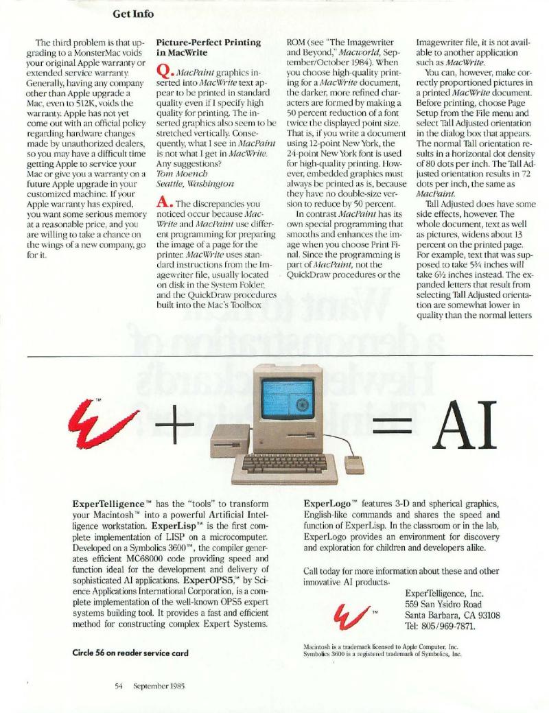 MacWorld 8509 September 1985 — page 56
