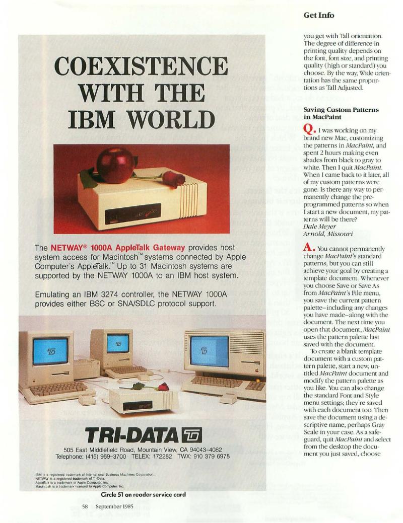MacWorld 8509 September 1985 — page 60