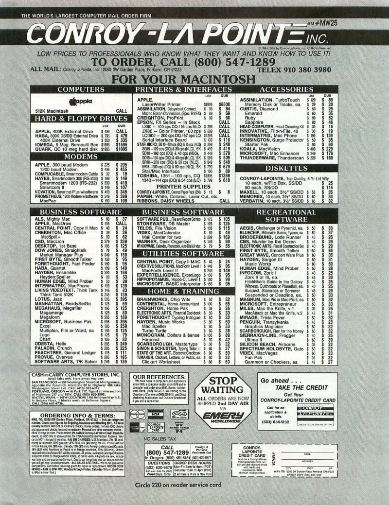 MacWorld 8509 September 1985 — page 67