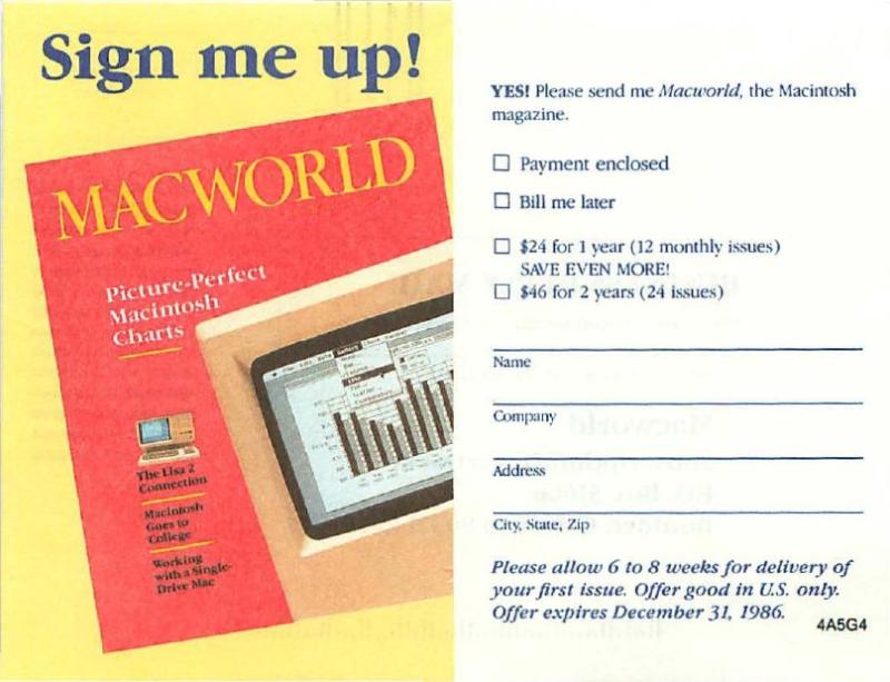 MacWorld 8607 July 1986 — page 19