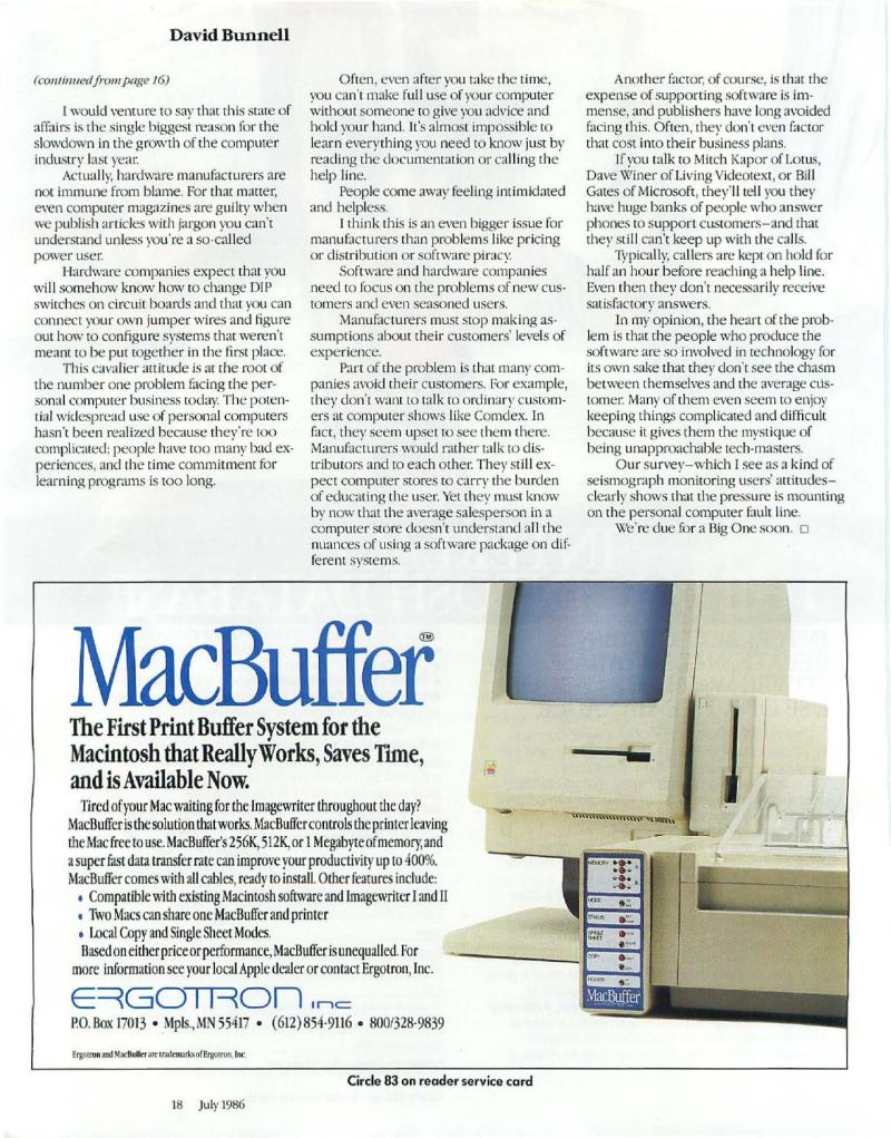 MacWorld 8607 July 1986 — page 22