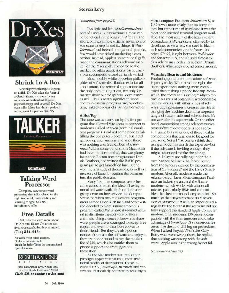 MacWorld 8607 July 1986 — page 30