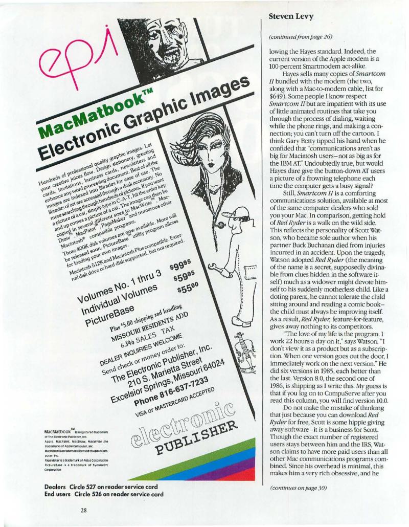 MacWorld 8607 July 1986 — page 32