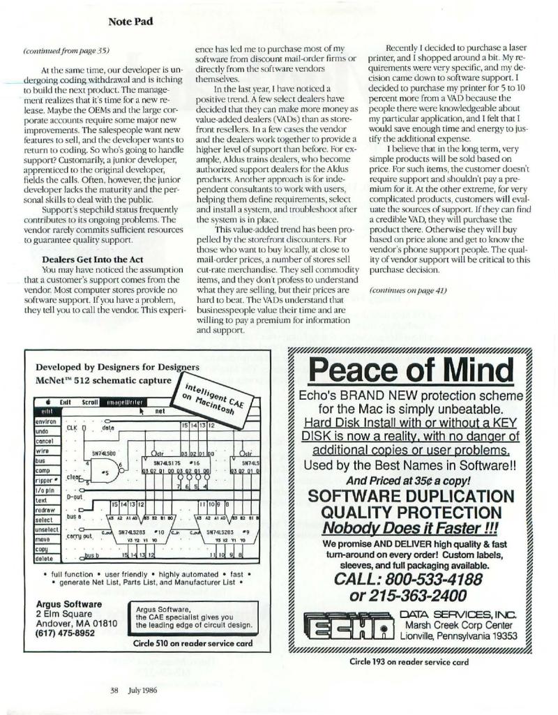 MacWorld 8607 July 1986 — page 42