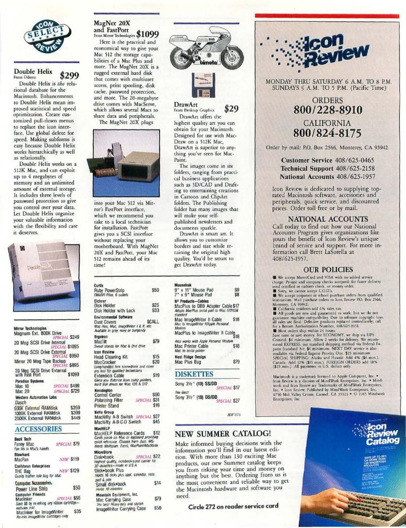 MacWorld 8607 July 1986 — page 58