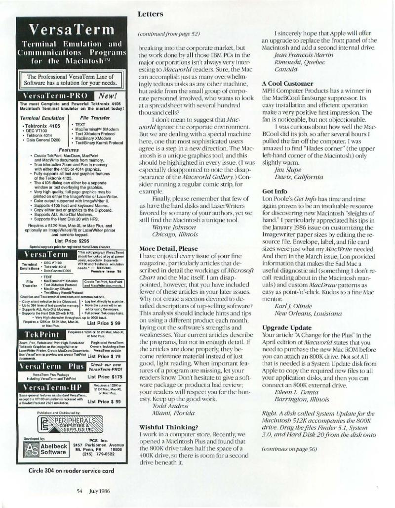 MacWorld 8607 July 1986 — page 60