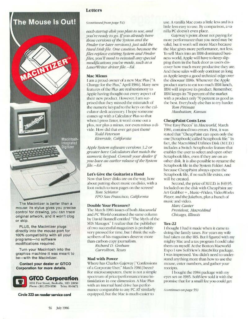 MacWorld 8607 July 1986 — page 62