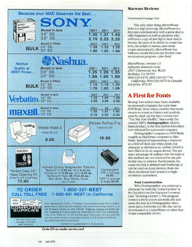 MacWorld 8607 July 1986 — page 150