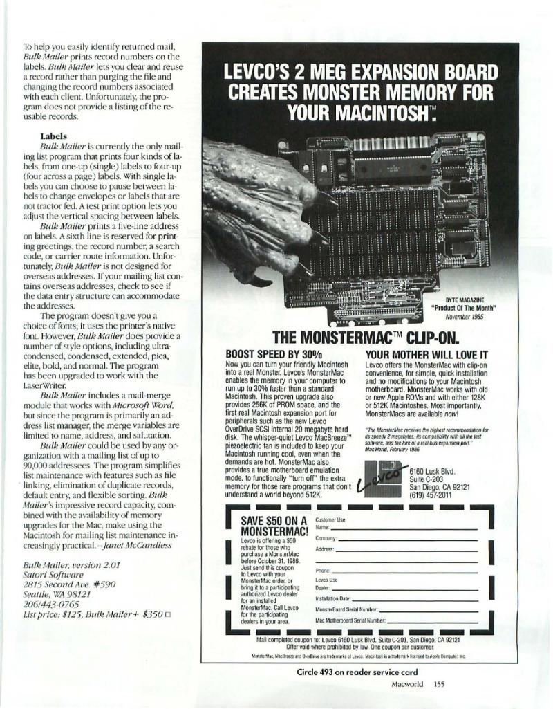 MacWorld 8607 July 1986 — page 165