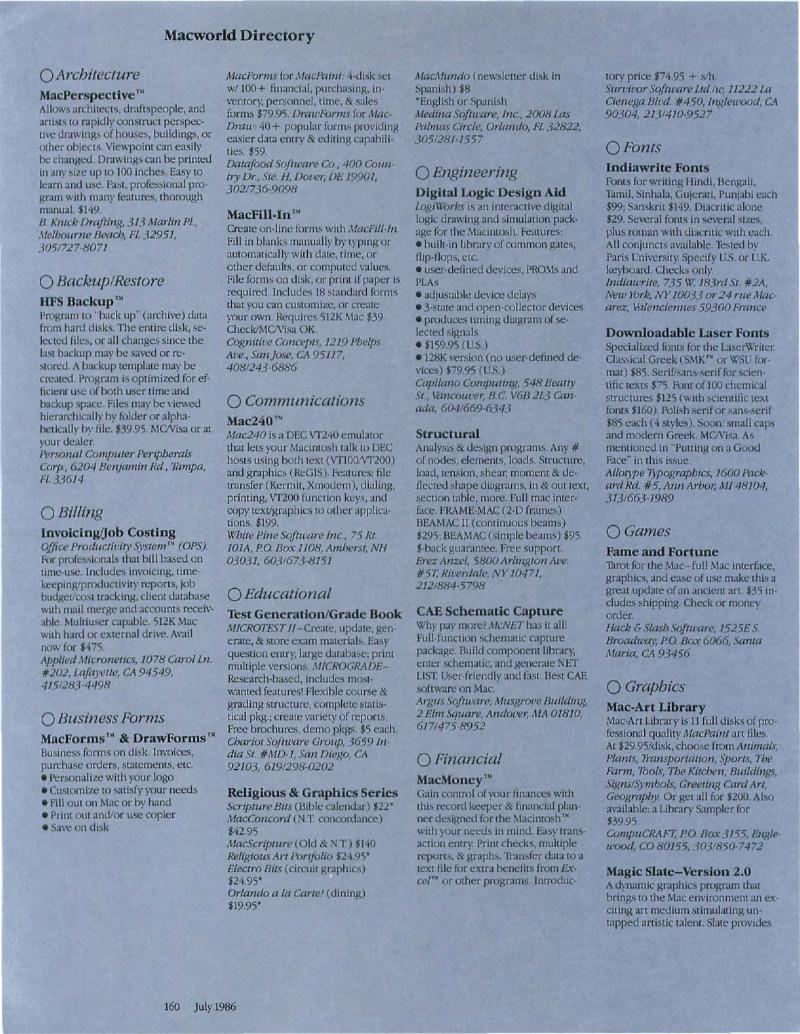 MacWorld 8607 July 1986 — page 222