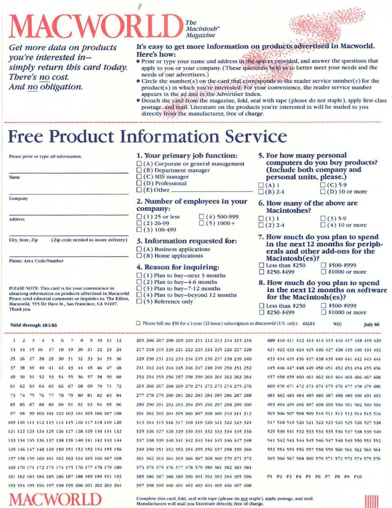 MacWorld 8607 July 1986 — page 227