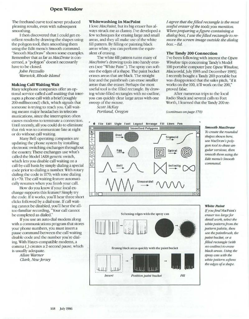 MacWorld 8607 July 1986 — page 232