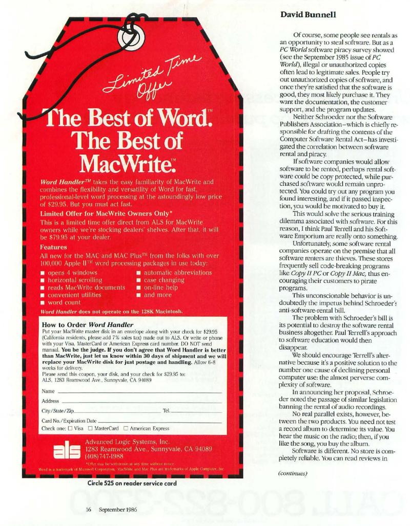 MacWorld 8609 September 1986 — page 18