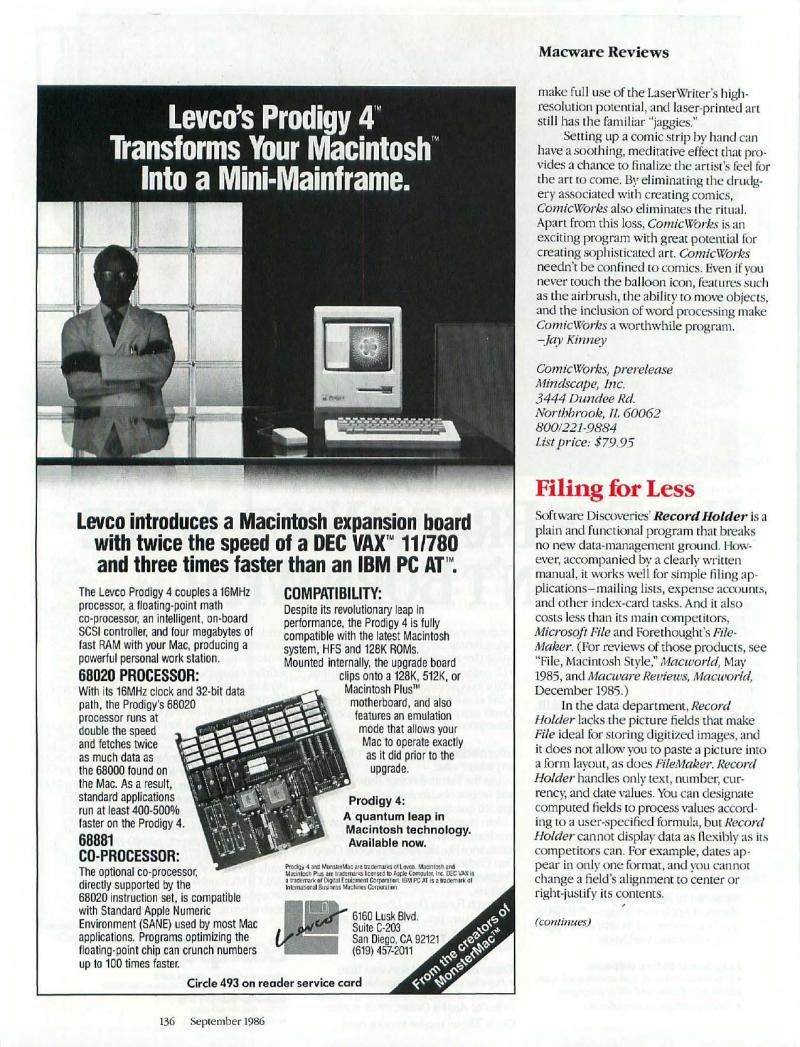 MacWorld 8609 September 1986 — page 146