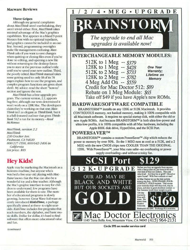 MacWorld 8609 September 1986 — page 167