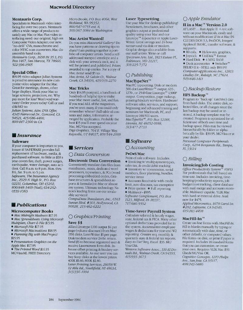 MacWorld 8609 September 1986 — page 198
