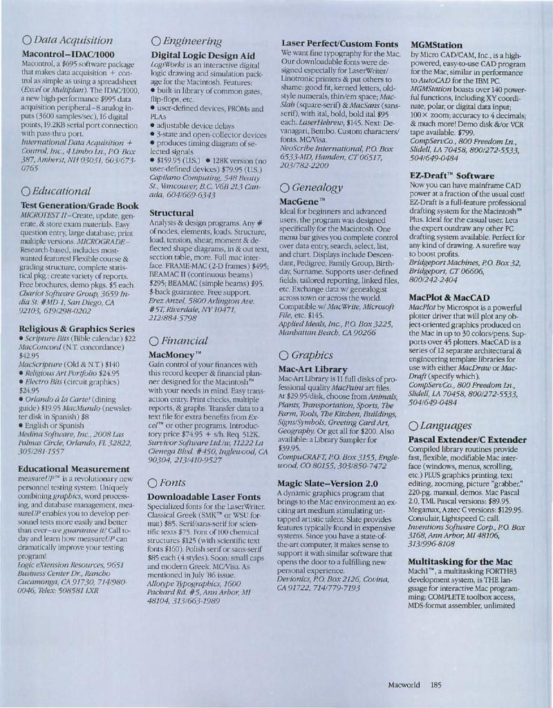 MacWorld 8609 September 1986 — page 199