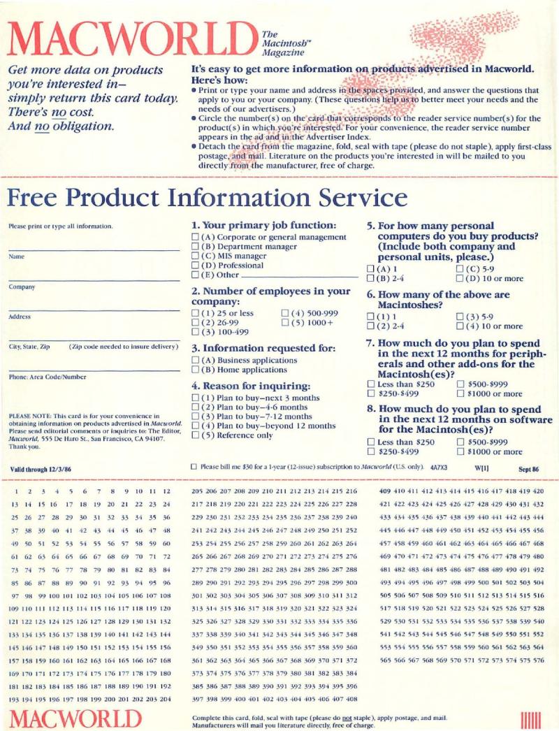 MacWorld 8609 September 1986 — page 203