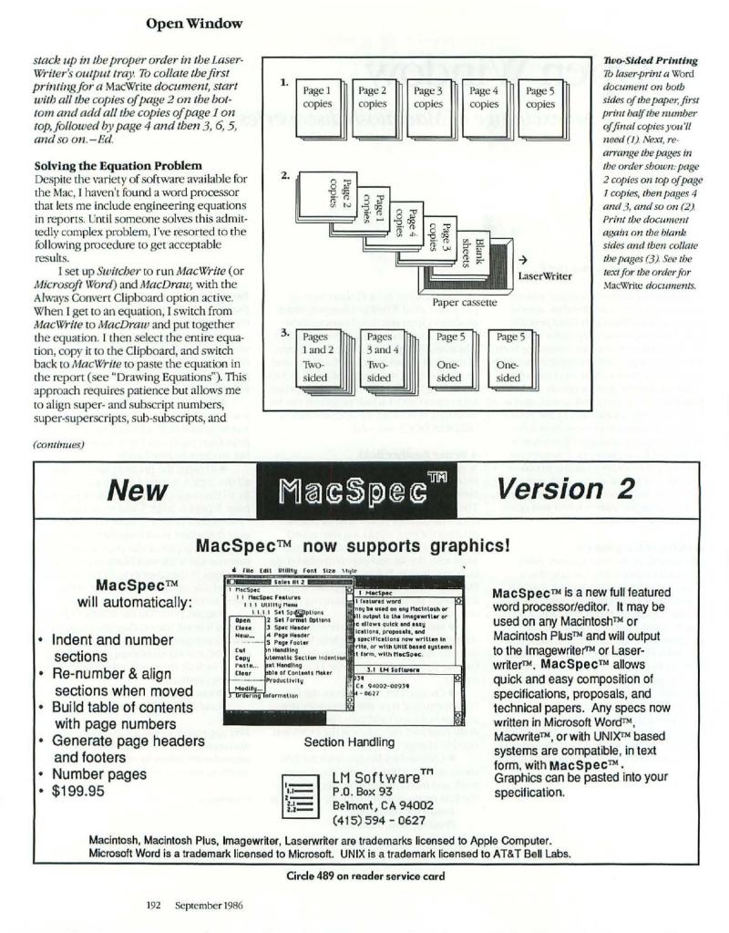 MacWorld 8609 September 1986 — page 208