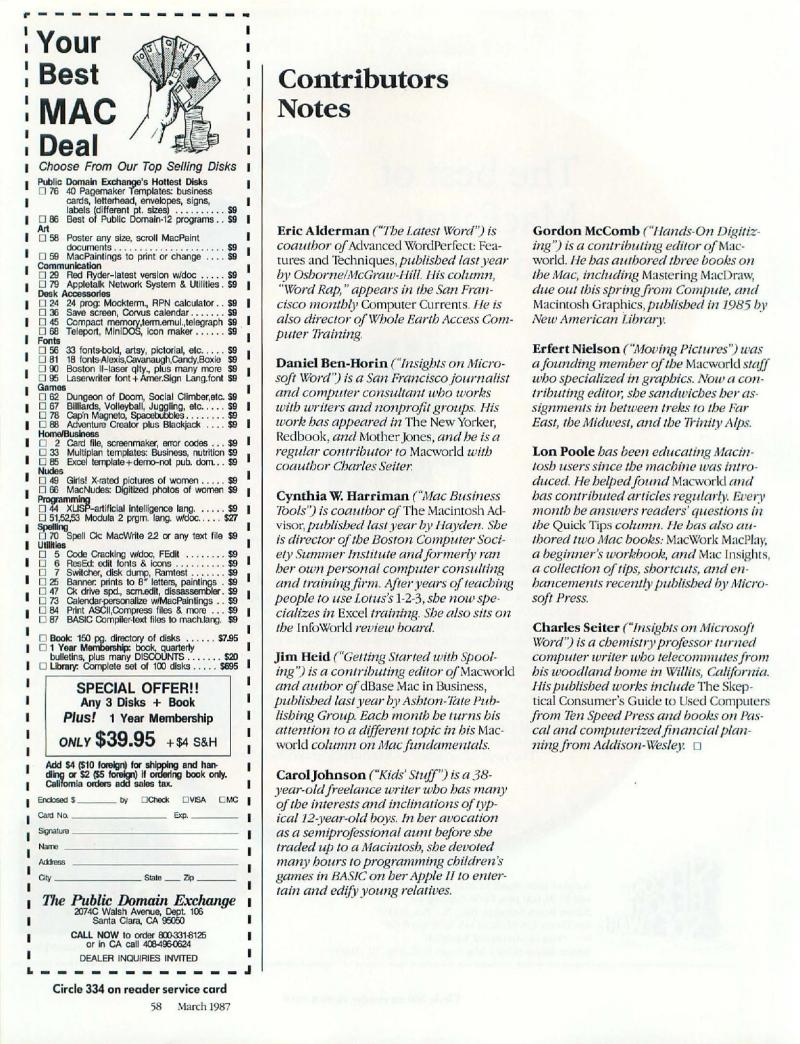 MacWorld 8703 March 1987 — page 62