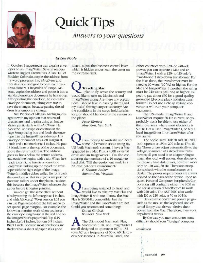 MacWorld 8703 March 1987 — page 167