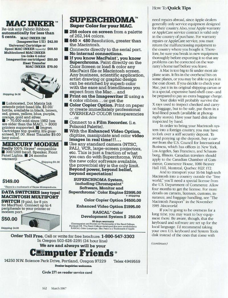 MacWorld 8703 March 1987 — page 170