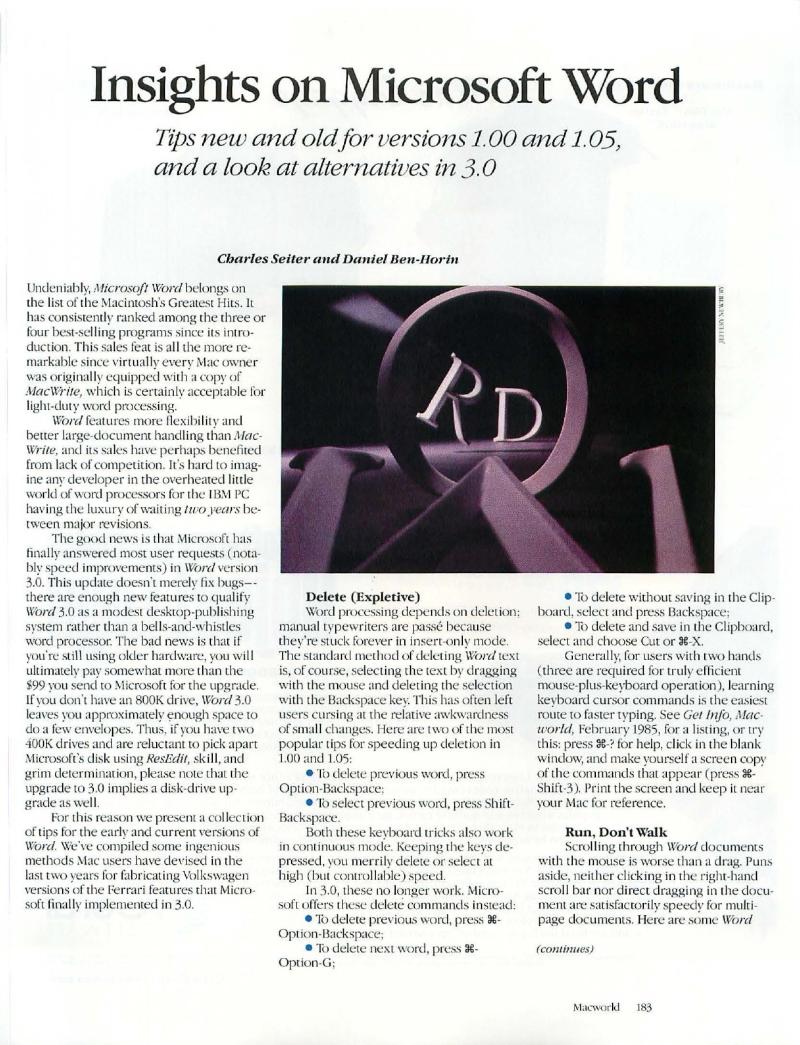 MacWorld 8703 March 1987 — page 191