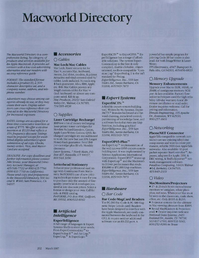 MacWorld 8703 March 1987 — page 212