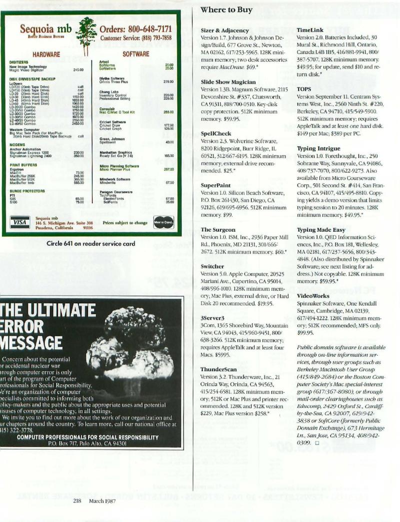MacWorld 8703 March 1987 — page 230