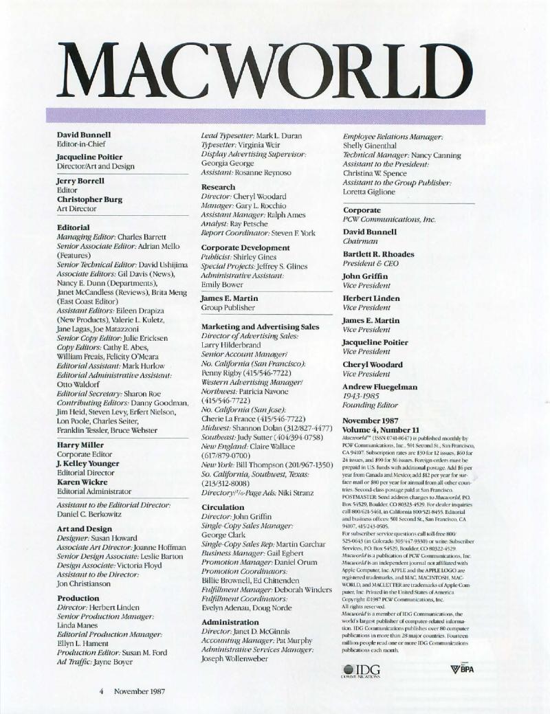 MacWorld 8711 November 1987 — page 6