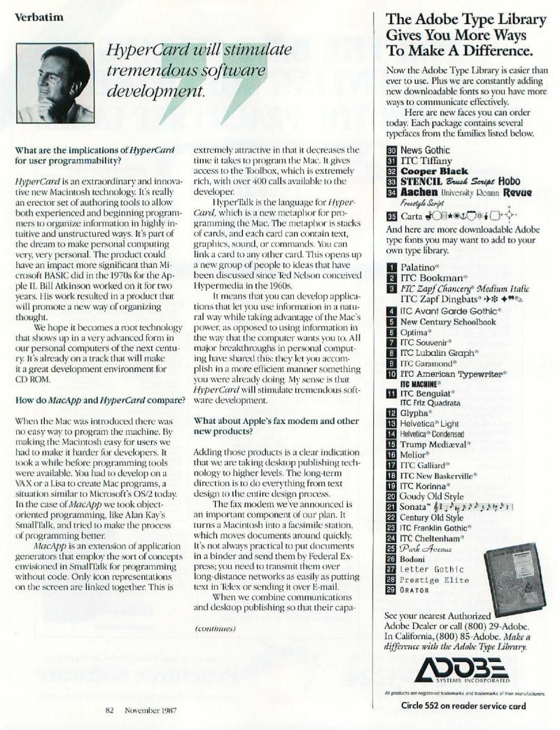 MacWorld 8711 November 1987 — page 86