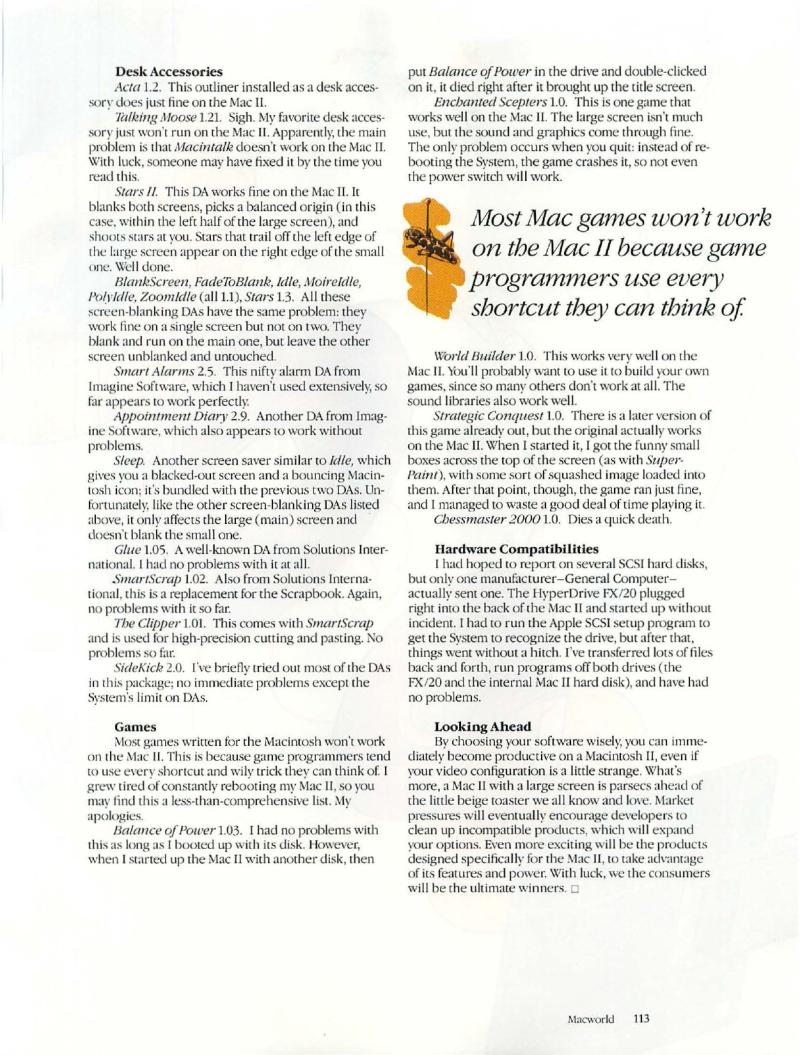 MacWorld 8711 November 1987 — page 117