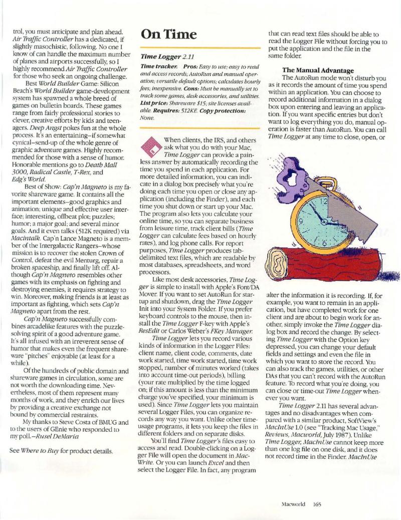 MacWorld 8711 November 1987 — page 167