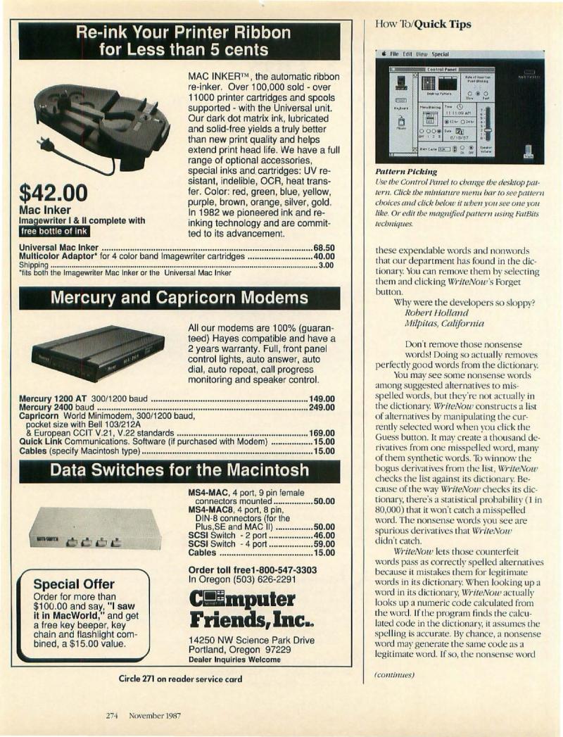 MacWorld 8711 November 1987 — page 274