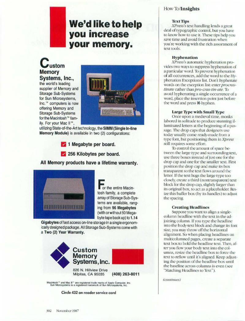 MacWorld 8711 November 1987 — page 302