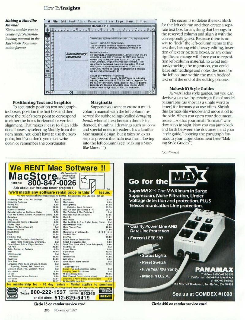 MacWorld 8711 November 1987 — page 306