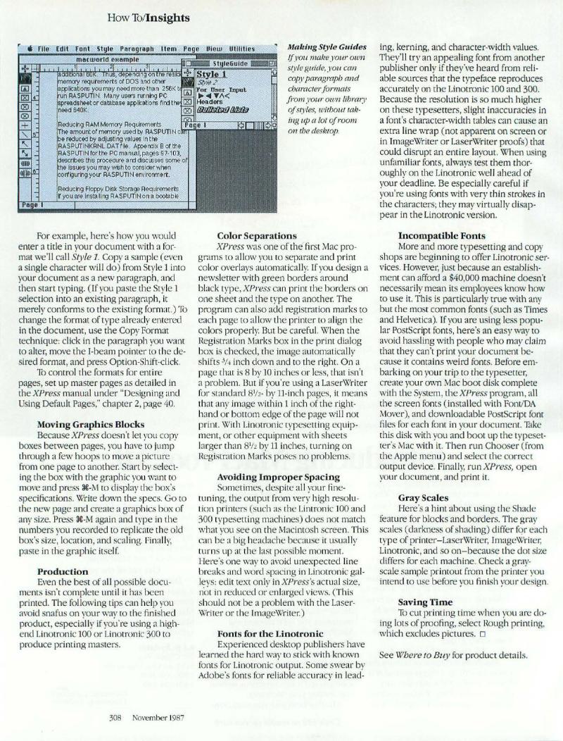 MacWorld 8711 November 1987 — page 308