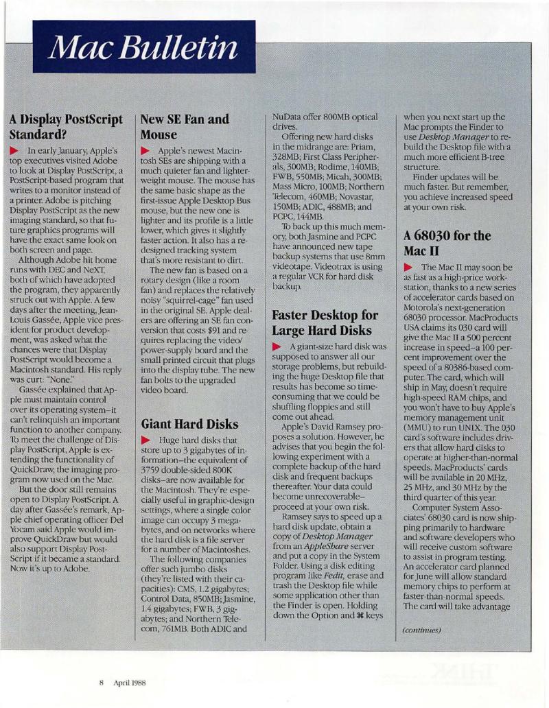 MacWorld 8804 April 1988 — page 10