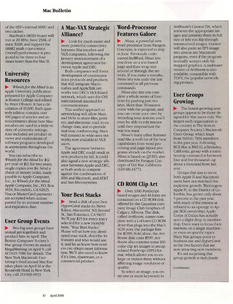 MacWorld 8804 April 1988 — page 12