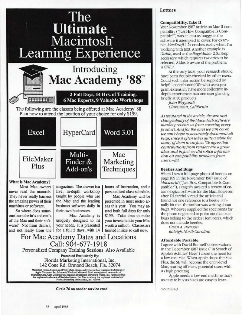 MacWorld 8804 April 1988 — page 40
