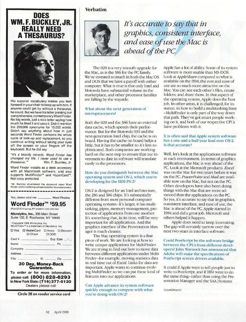 MacWorld 8804 April 1988 — page 84