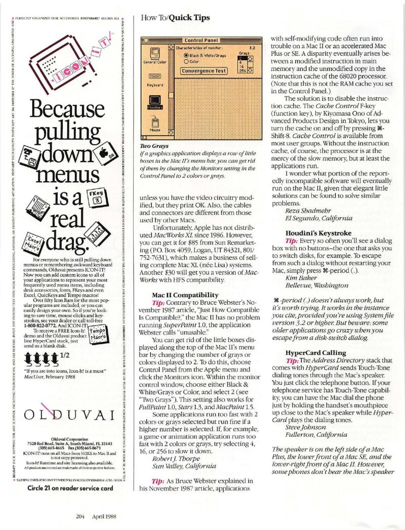 MacWorld 8804 April 1988 — page 206