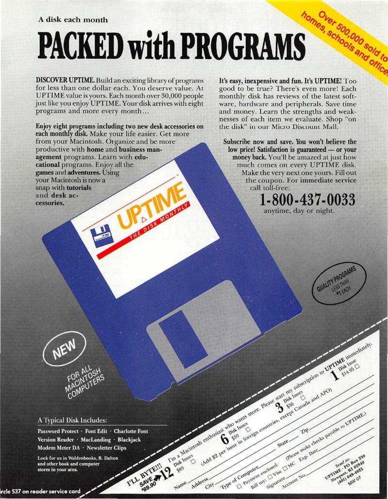MacWorld 8807 July 1988 — page 7